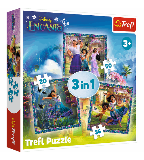 Puzlis TREFL Disney Encanto 3 in 1 (20,36,50 gb.) 3+ T34866