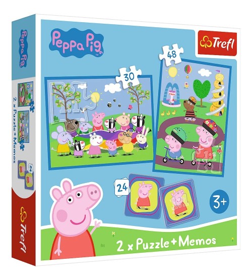 Galda atmiņas spēle +  2 in 1 puzlis  Peppa Pig 3+ T93331