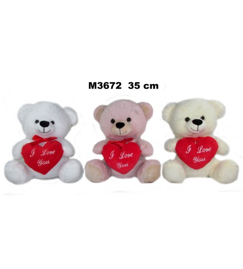 Plīša lacis ar sirdi LOVE 35 cm (M3672) dažādas 162076